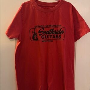 Brandy Melville / John Galt Southside Guitars T-Shirt Red One Size
